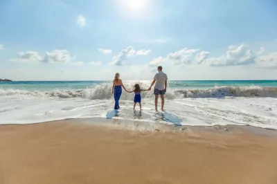 Family by the sea