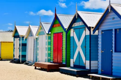 Beach houses on the coast of Australia