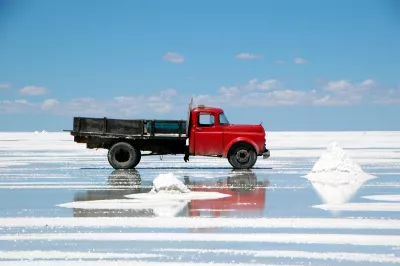 Salar de yuni, ein großer Hochland-Salzsee in Bolivien