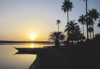 sunset in Guinea