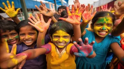 Holi, ein Fest in Indien