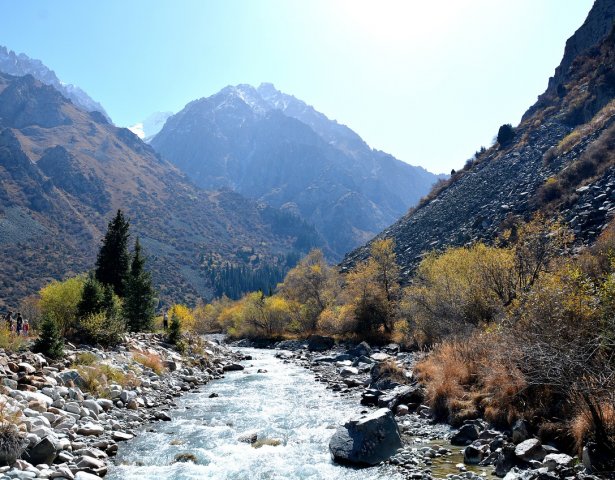 A river among the mountains of Kyrgyzstan