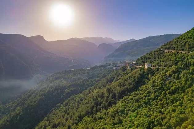 Lebanese mountains, panoramic