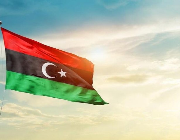 Die Flagge von Libyen