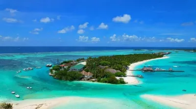 Luftaufnahme der Insel, Malediven