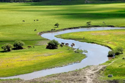 Fluss in der Mongolei