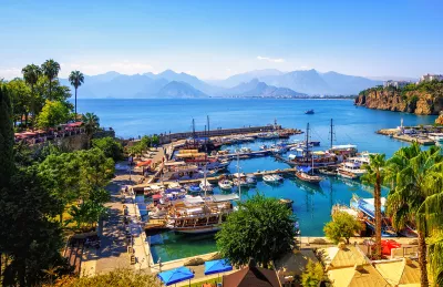 The harbor in the old town of Antalya