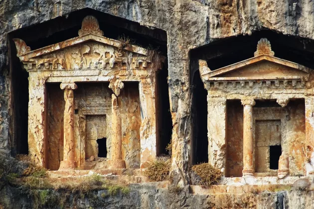 Lykische Gräber, Dalyan, Türkei