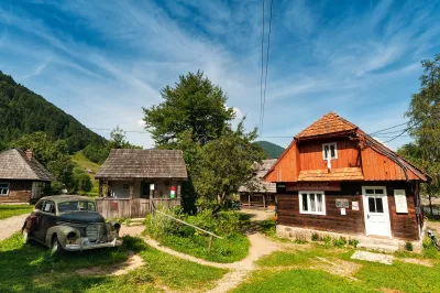 Dorf Kolochava in der Region Transkarpatien, Ukraine