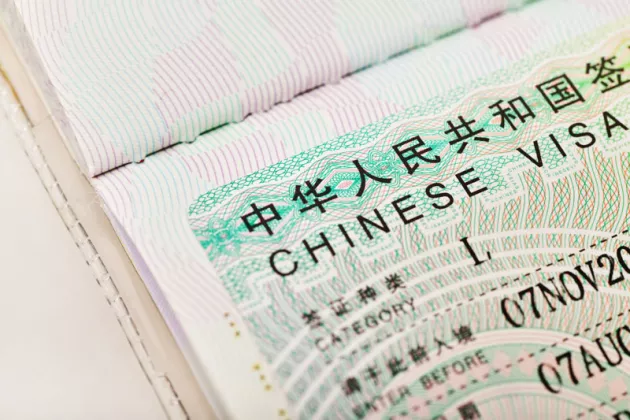 Visum für China im Reisepass