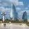Die Pracht der Stadt Baku vor der Linse