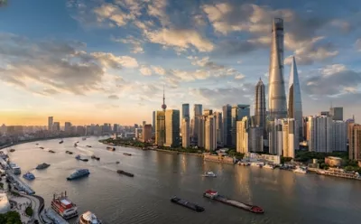 Ansicht von Wolkenkratzern in Shanghai