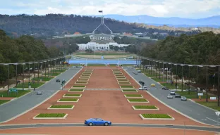 Blick auf die Stadt Canberra, Australien