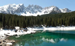 Provinz Südtirol, Karersee, Italien