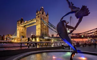 Blick auf die Tower Bridge in London, UK