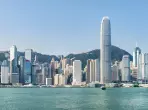 Blick auf die Skyline von Hongkong  