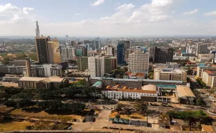 Blick auf die Stadt Nairobi, Kenia
