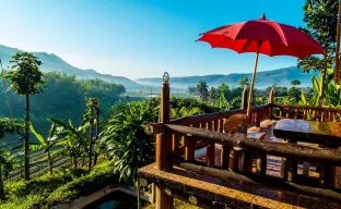 Ein Blick auf die Berge in Nordthailand